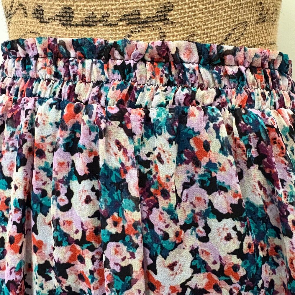 Disney Cinderella Floral Print Midi Skirt Multicolor Feminine Twee Size Large - Picture 2 of 5